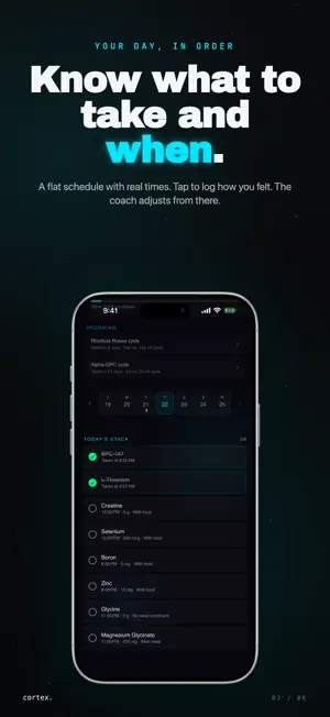 Cortex: Nootropic & Peptide AI screenshot 2