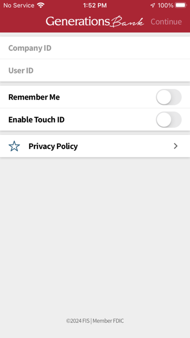 Generations Bank Business Screenshot