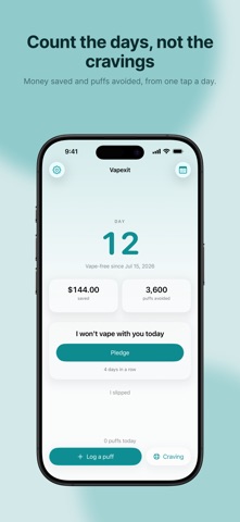 Quit Vaping Tracker: Vapexit Screenshot 1 of 6