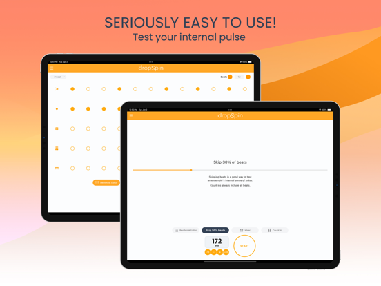 DropSpin Metronome iPad screenshot 2 - Music app