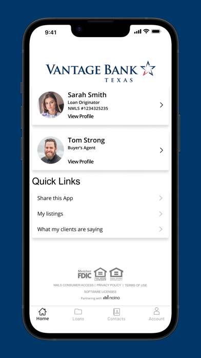 Vantage Bank Mortgage Screenshot