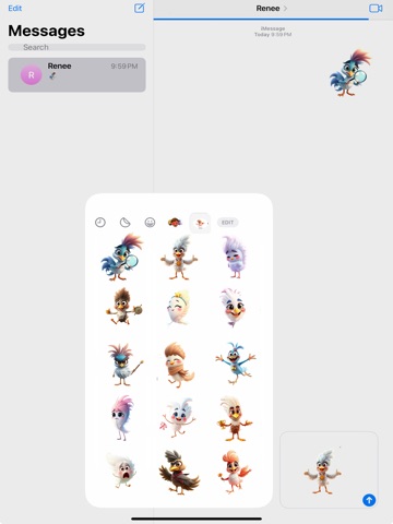 Twirling Feather Stickers iPad screenshot
