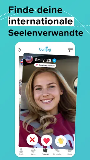 Screenshot von Bumpy - Weltweite Partnersuche auf dem iPhone 1