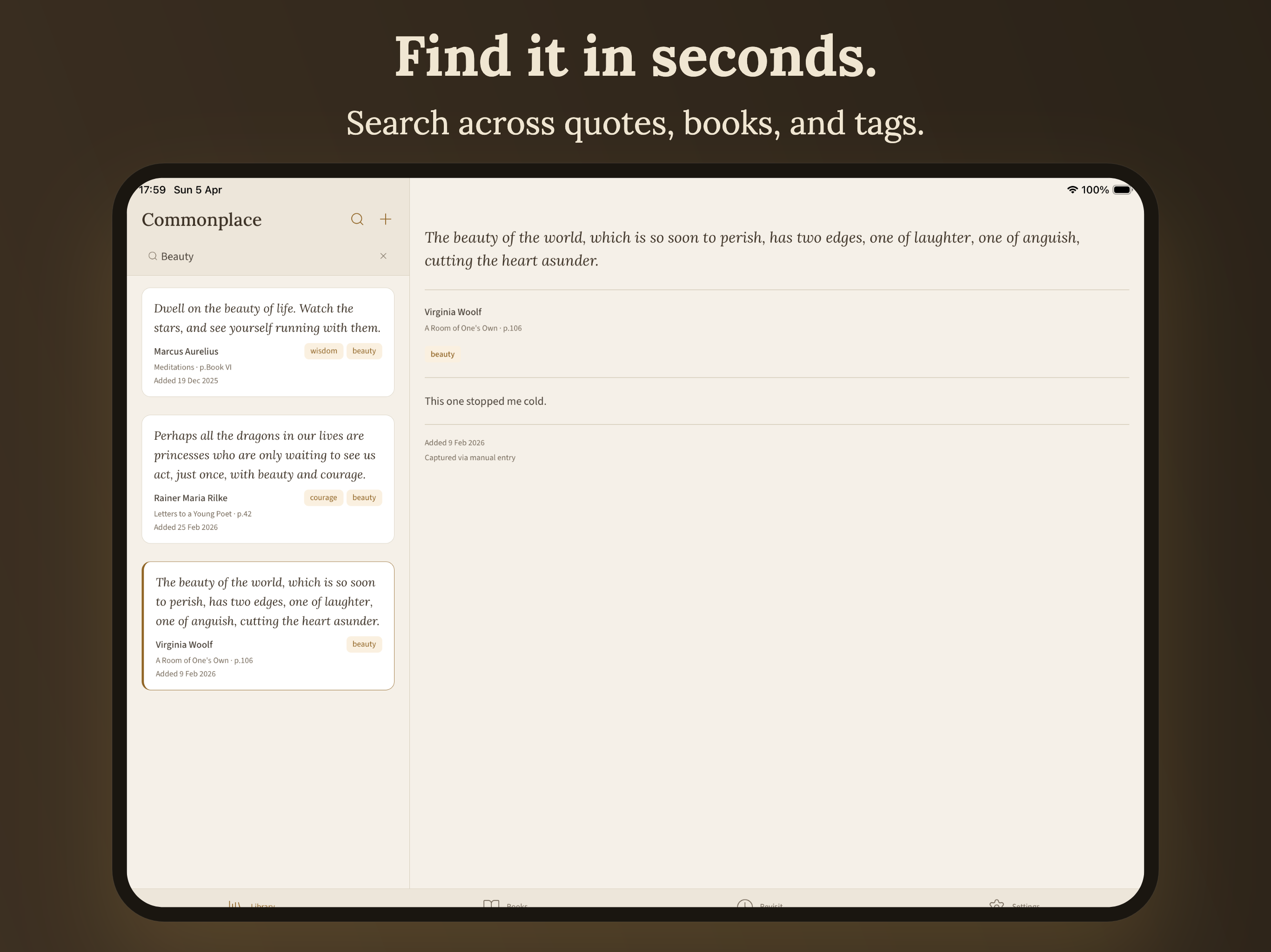 Commonplace - Quote Journal