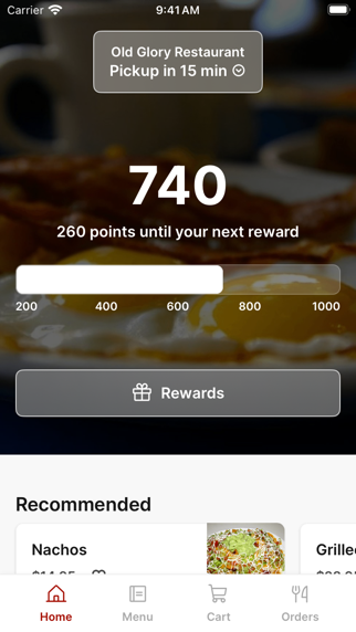 Old Glory Restaurant iPhone screenshot 1 - Food & Drink app