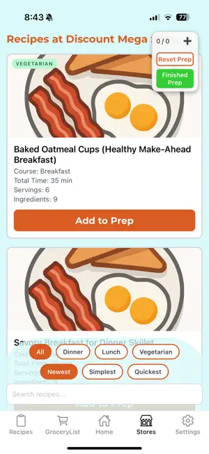PrepMyWeekLite screenshot 1