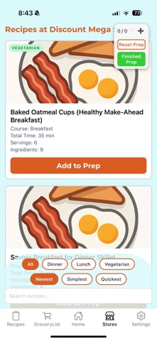 PrepMyWeekLite Screenshot 1 of 7