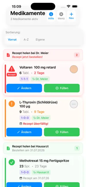 MediVorrat screenshot 1