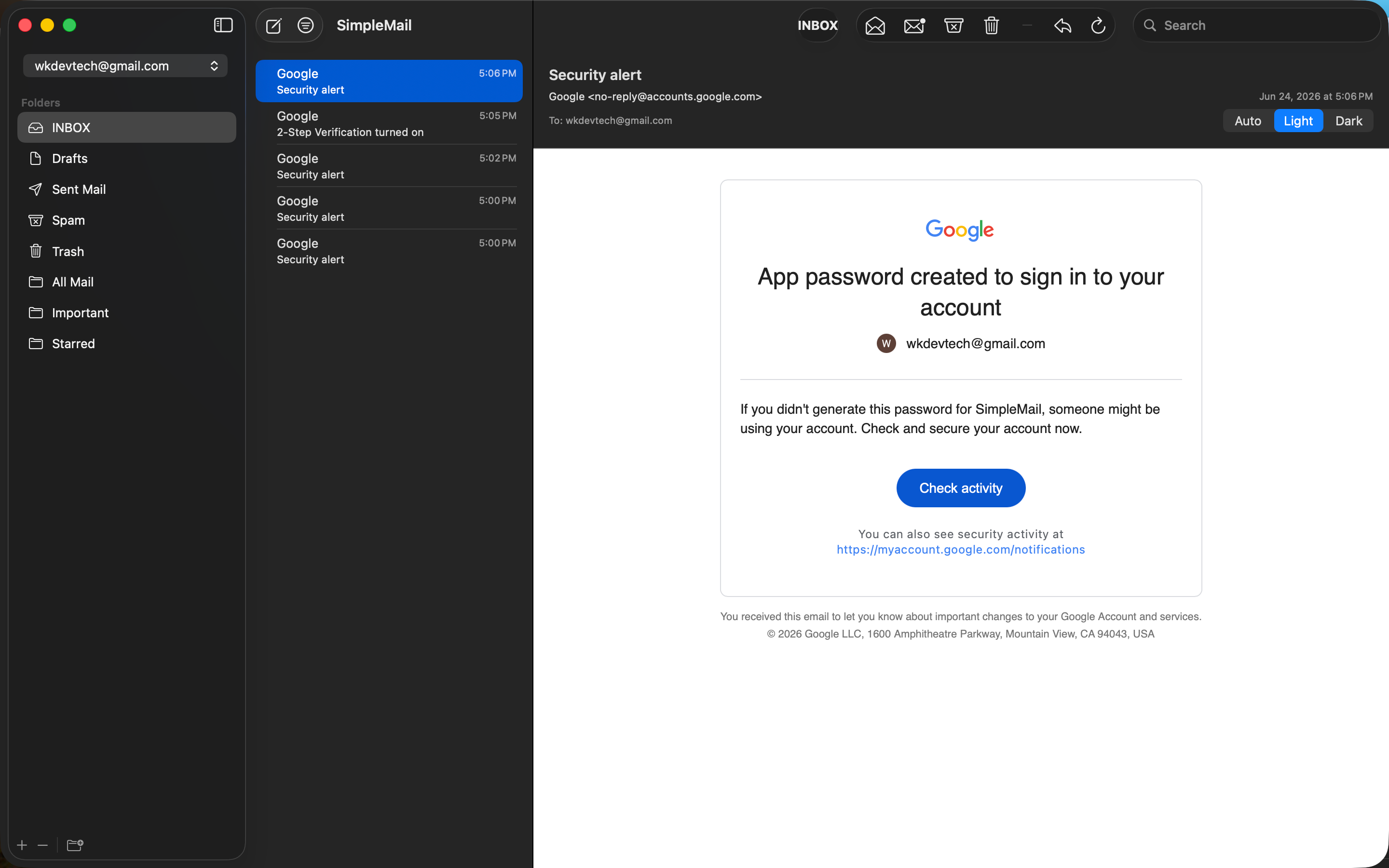 SimpleMail by WK screenshot 7