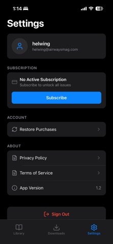 Airways MagReader screenshot