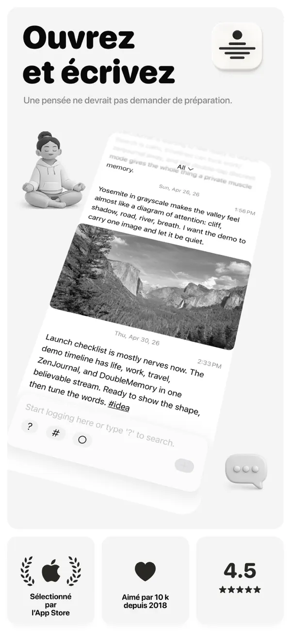 Screenshot #1 pour ZenJournal Journal Privé