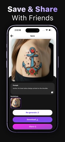 AI Tattoo Generator, Creator iPhone screenshot