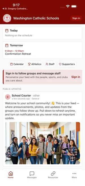 Washington Catholic Schools screenshot 2