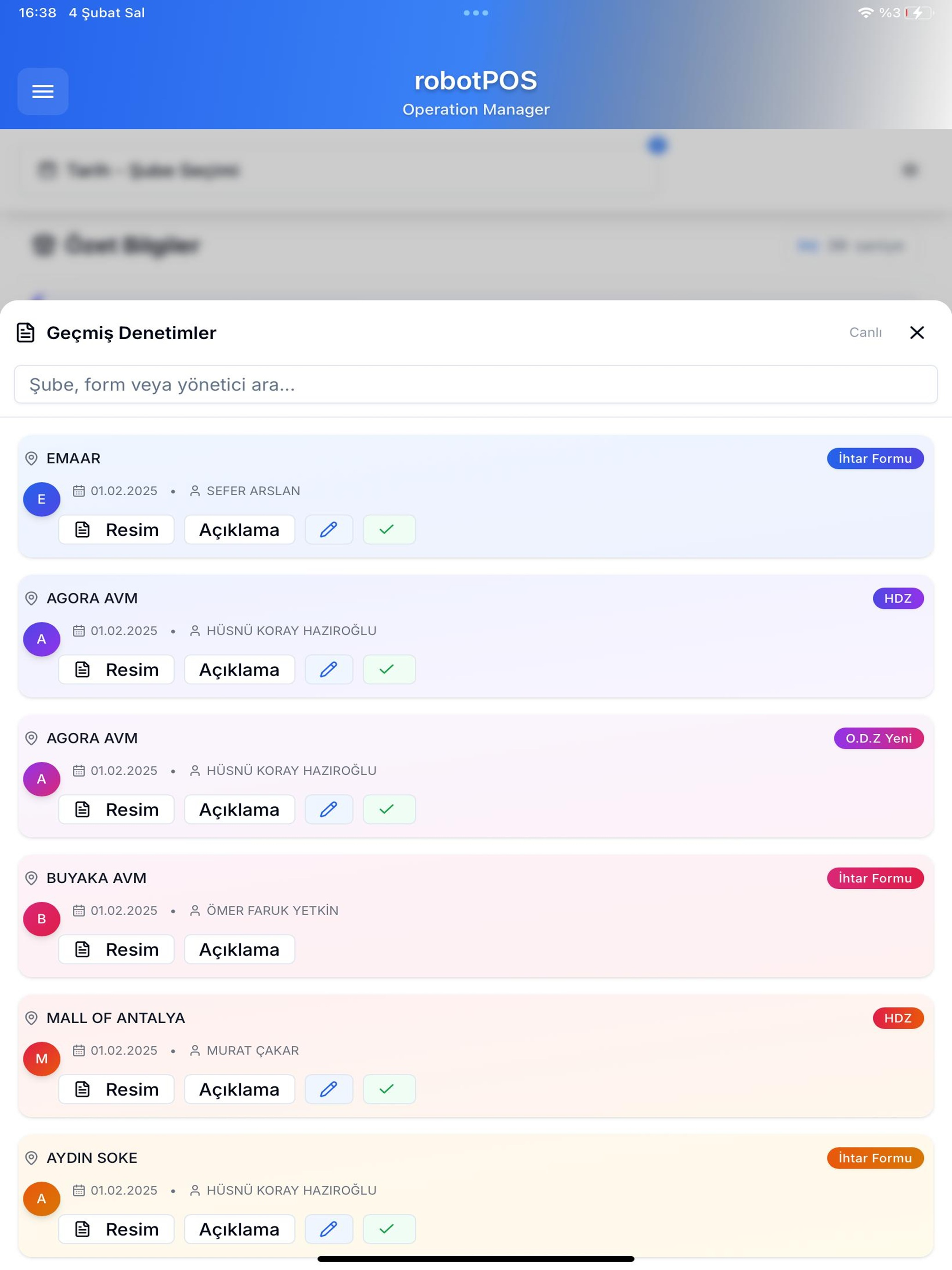 Robotpos Operation Manager