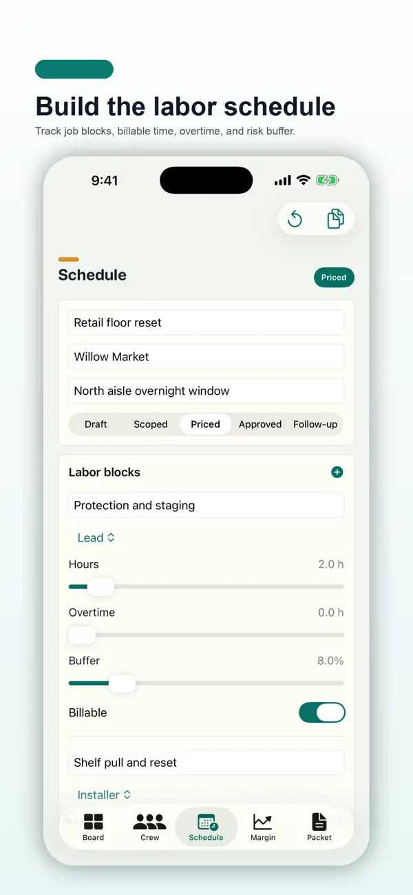 Screenshot #3 pour Job Labor Margin Studio