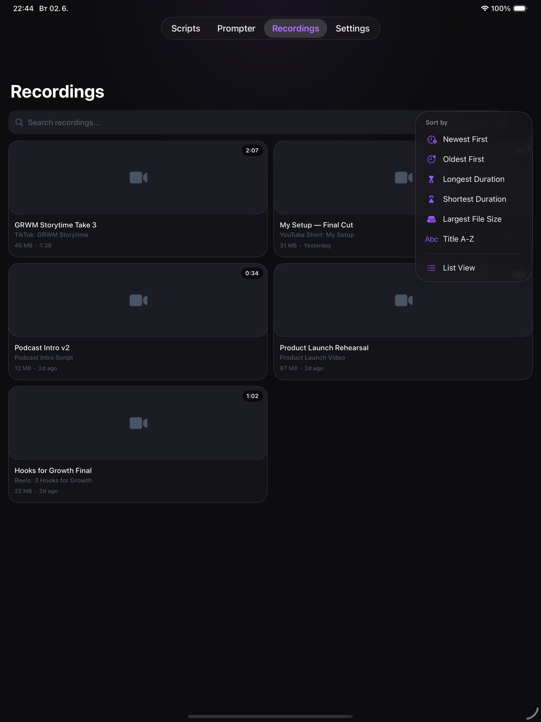 PromptCam: Script & Record