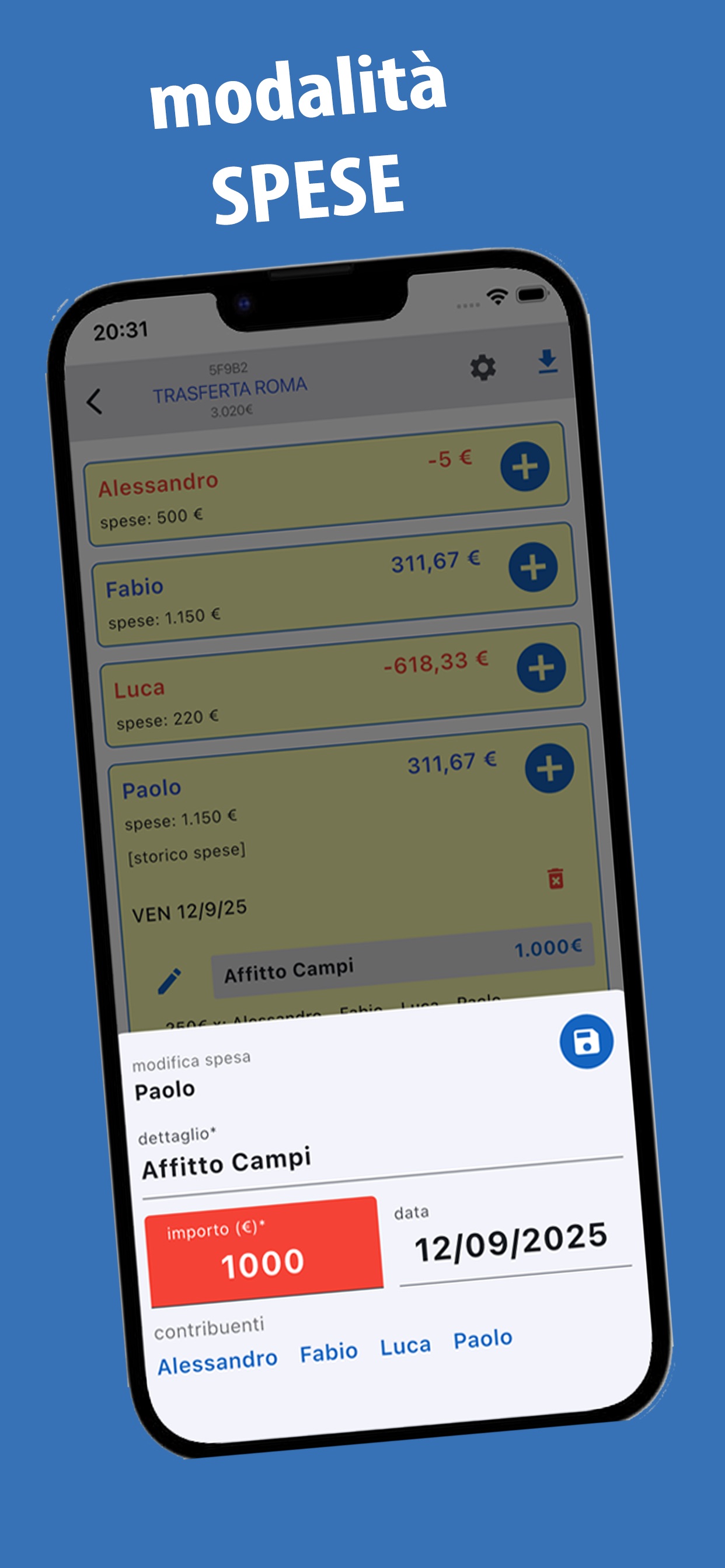 Screenshot 3 of contaTUTTO Tracker