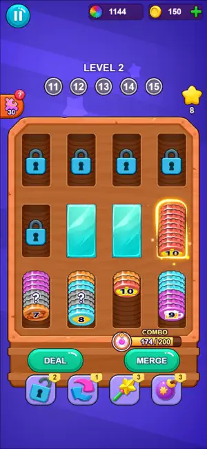 Bottle Cap Merge Sort screenshot 2