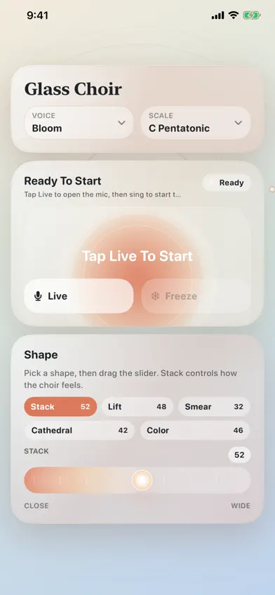 GlassChoir screenshot 1