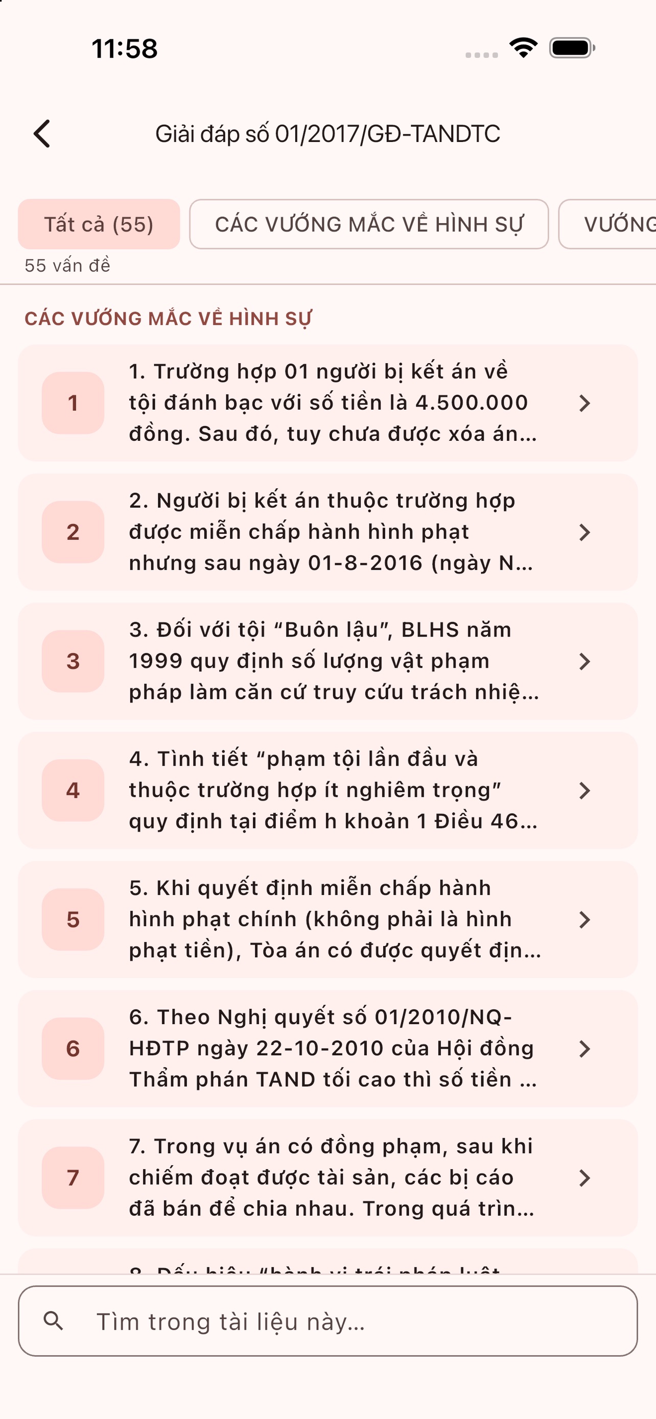 Screenshot 4 of Giải đáp nghiệp vụ xét xử