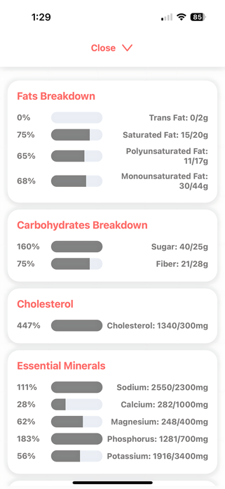 NoBS Calorie Tracker Screenshot 3 of 5