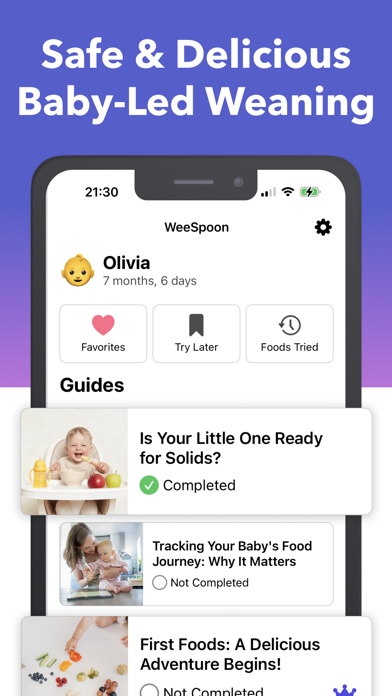 Starting Solids - Baby Food Screenshot
