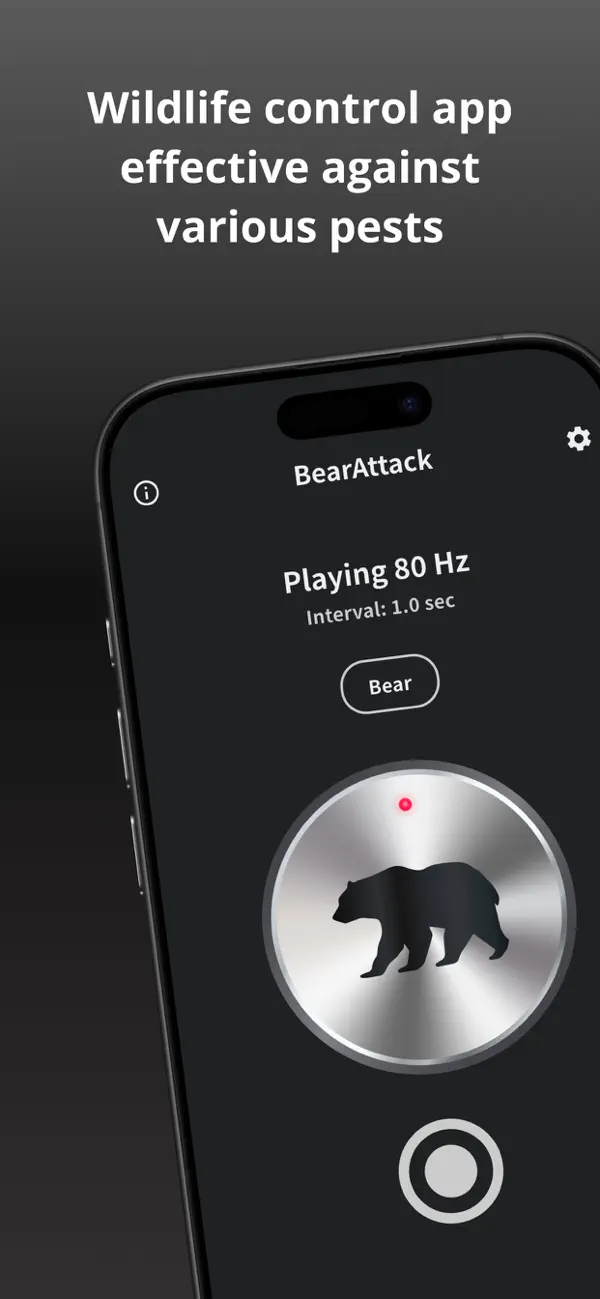 Screenshot #1 pour BearAttack Wildlife repel App