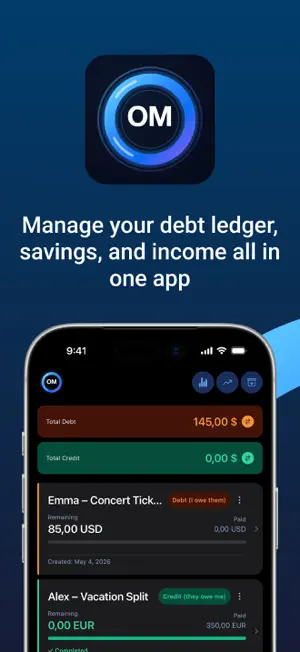 OweMate: Debt, Saving & Income screenshot 1