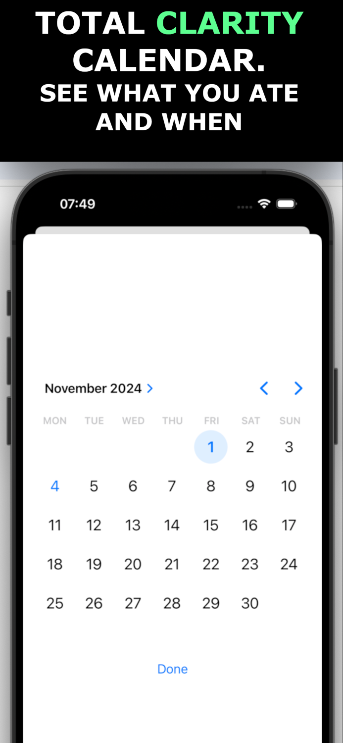 Clarity Calorie Counter