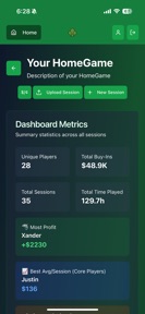 HomeGame Poker Tracker screenshot