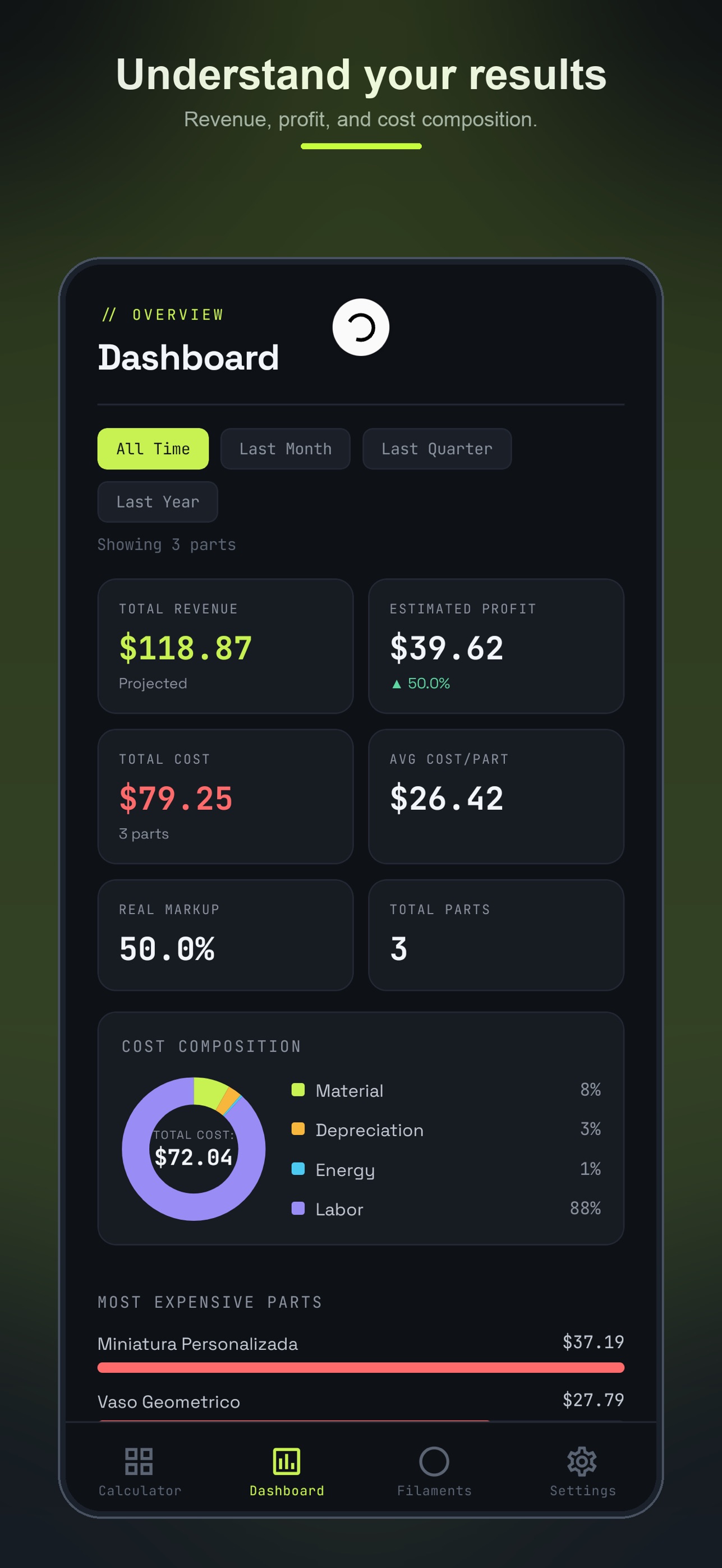 Screenshot 3 of 3D Pricer: Print Cost