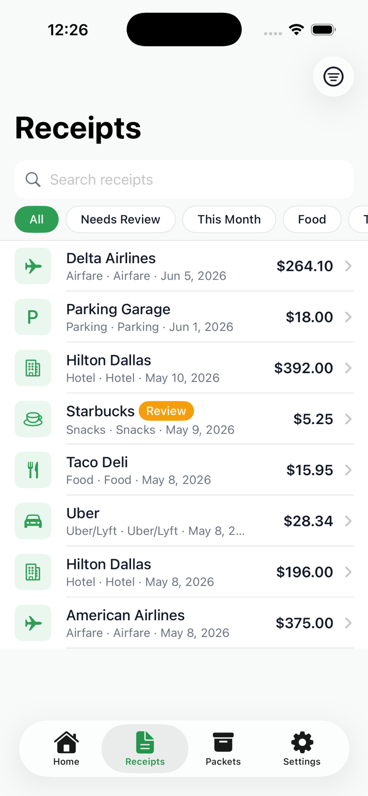 Simple Expenses App