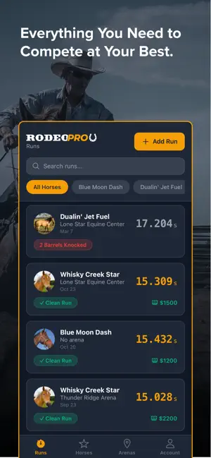 RodeoPro: Barrel Race Tracker screenshot 4