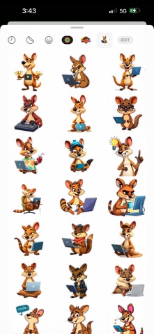 Coding Wallaby Stickers iPhone screenshot