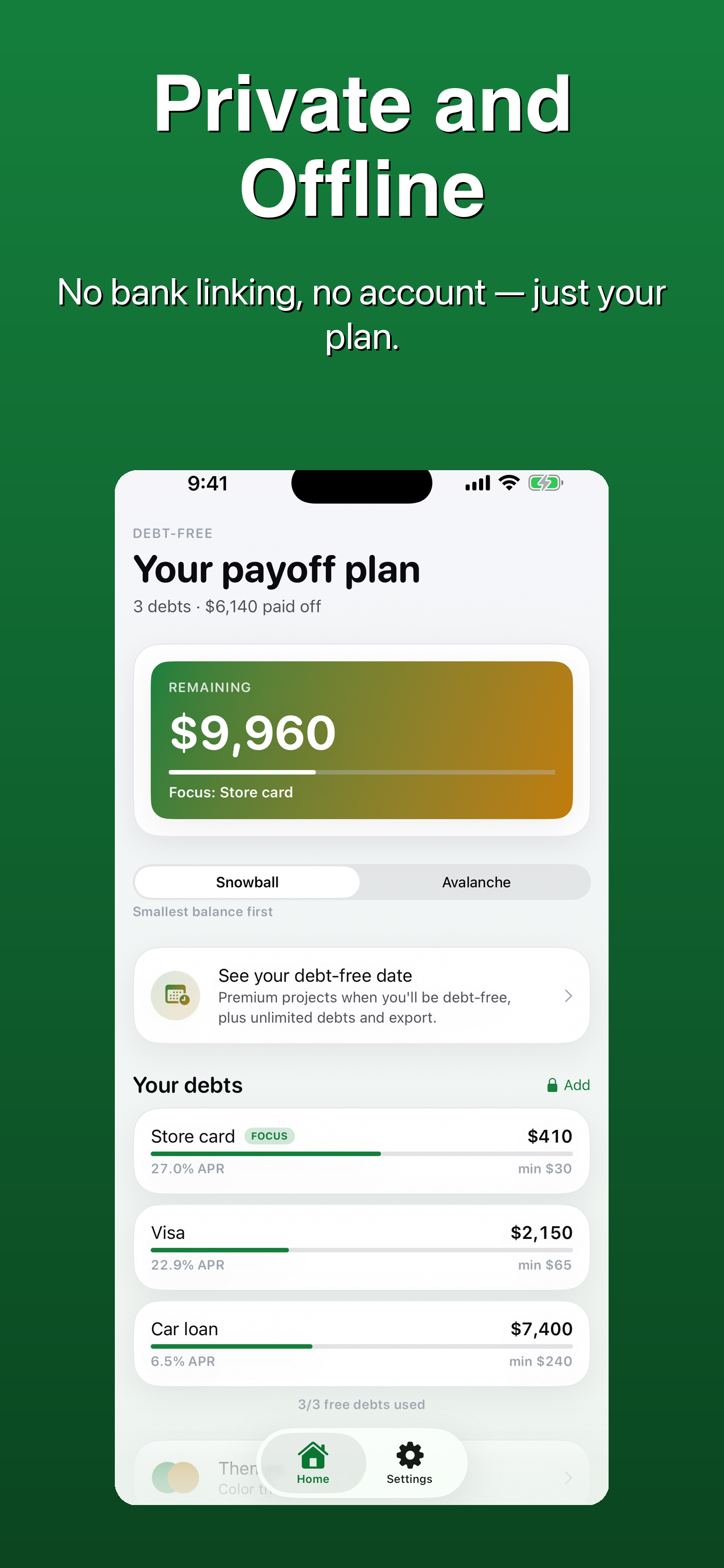 Debt Free Planner