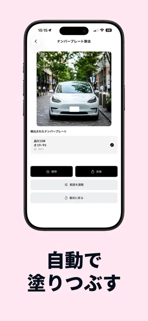 Cela - 車のナンバープレートを自動検出・除去 screenshot 2