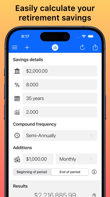 Compound Interest Calc + by Adam Fahlman