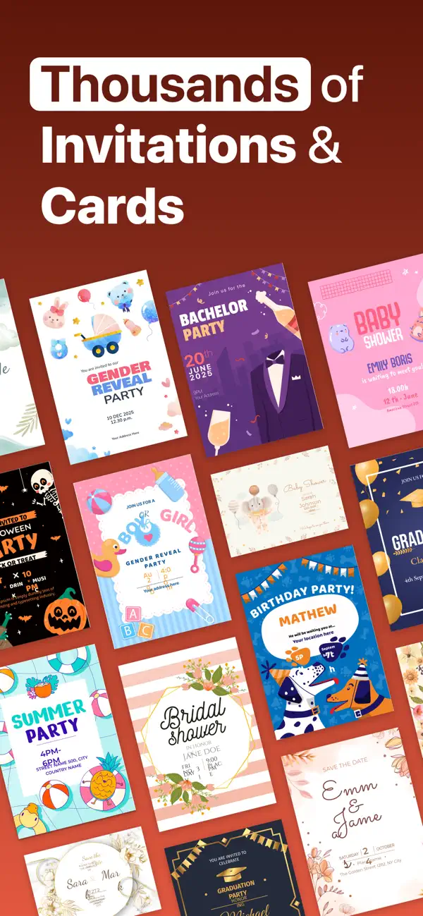 Screenshot #2 pour Carte Invitation Anniversaire.
