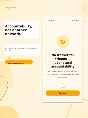 egg me on - bet on your habits iPad screenshot