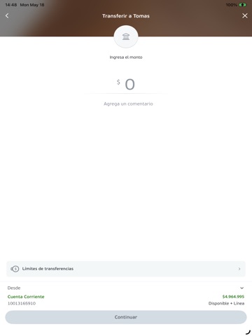 Banco Falabella Chile iPad screenshot