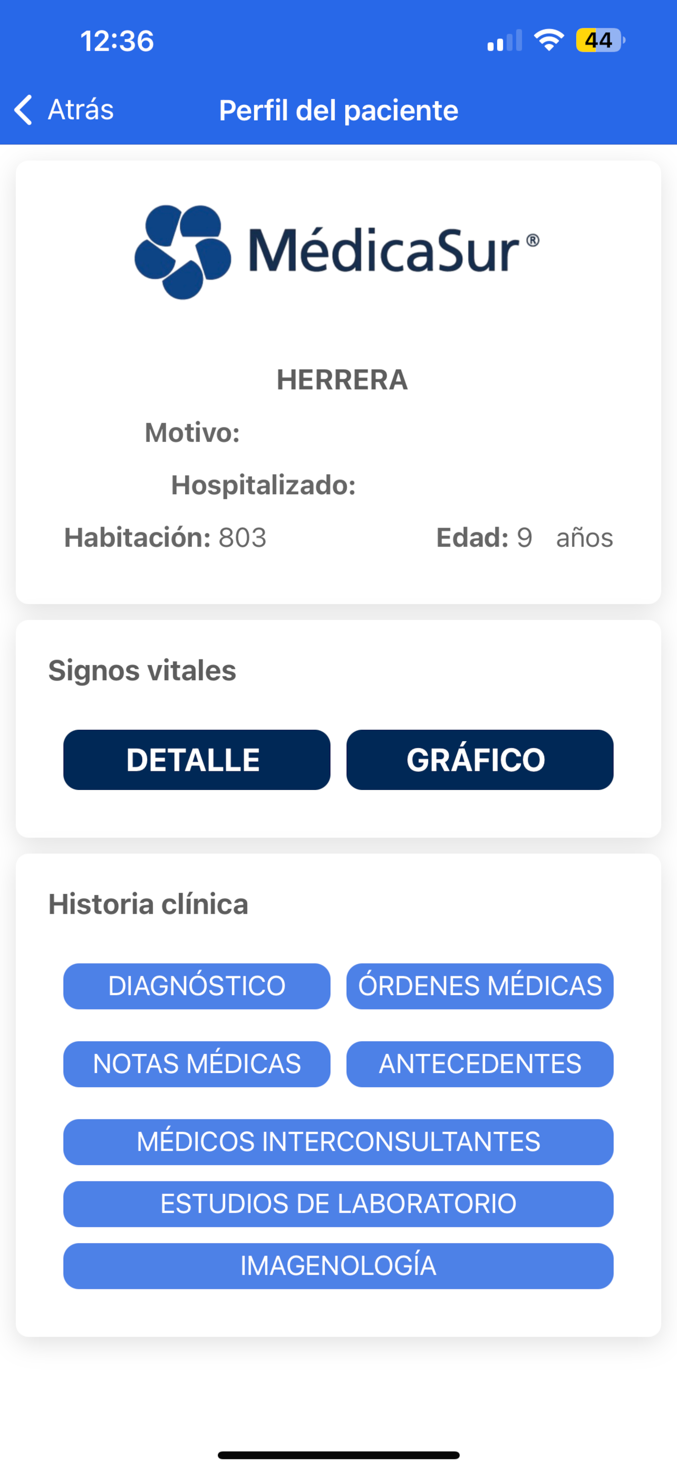 Expediente Clínico Médica Sur