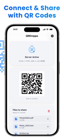 QRDroppa - beam your files screenshot