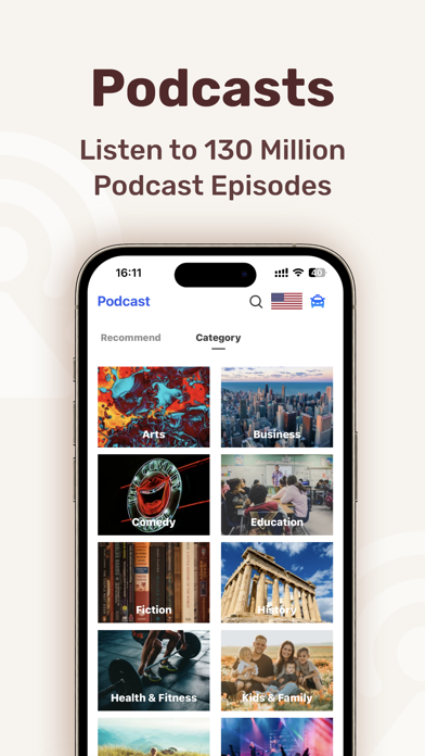 Podcasts Music Radio FM: Podio Screenshot
