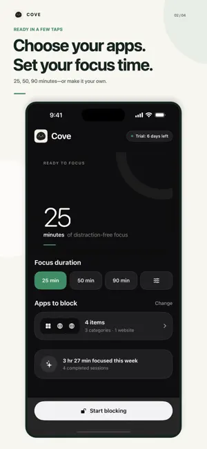 Cove: Focus App Blocker screenshot 2