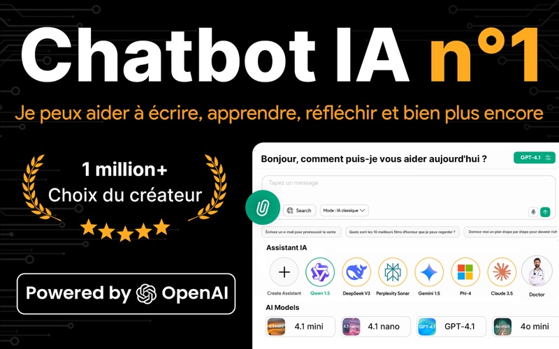 Screenshot #1 pour Al Chat: Chatbot IA français