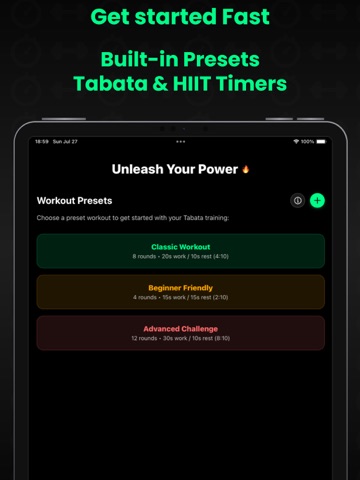 Tabata Timer: Interval Timer X iPad screenshot
