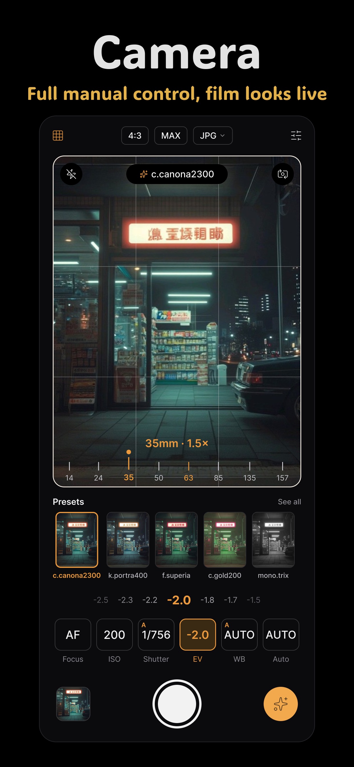 Screenshot 3 of Fimii: Film Presets & Editor