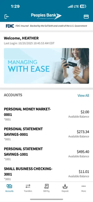 Peoples Bank Mobile screenshot 2