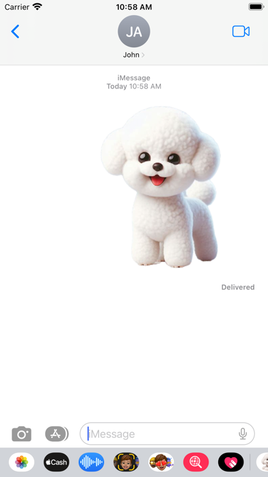 Screenshot 4 of Happy Bichon Frise Stickers App