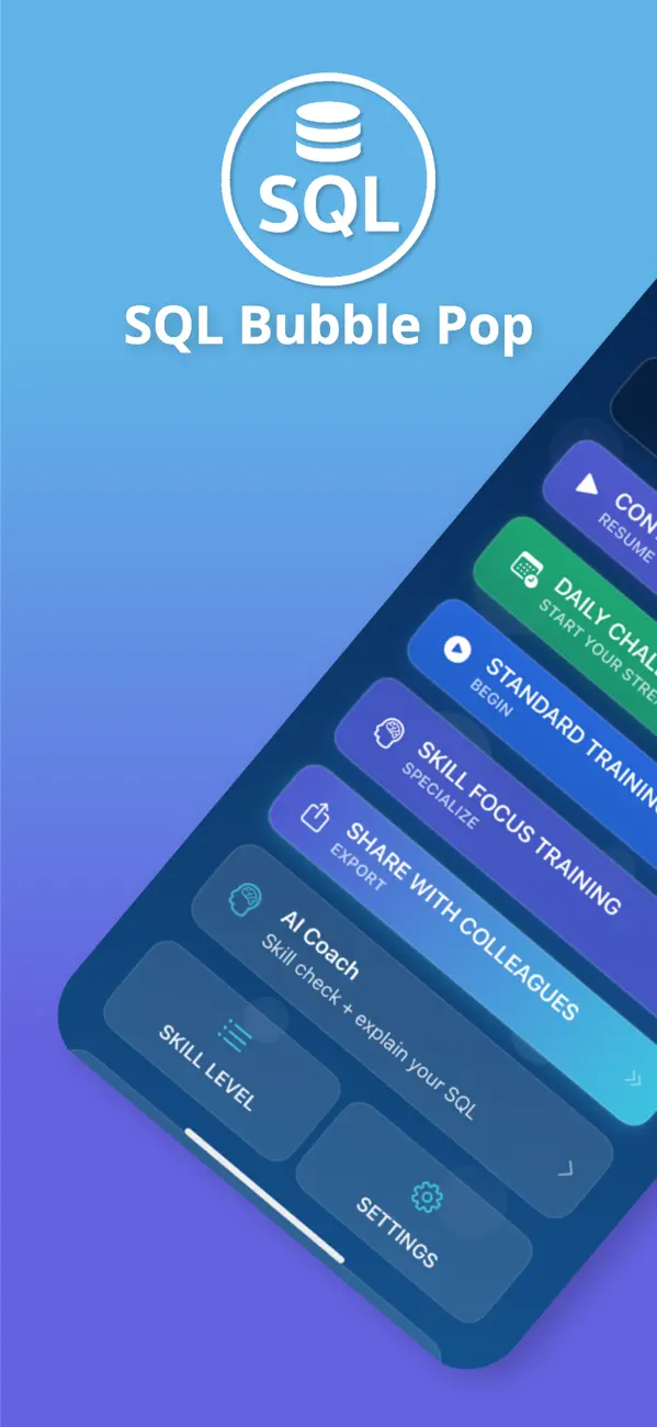 #1. SQL Bubble Pop-SQL Coding Game (iOS) 由: Baldwin Apps LLC